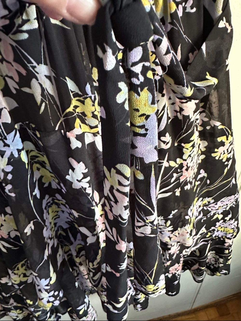 Calvin Klein Black Floral Tiered Dress - Picture 6 of 8